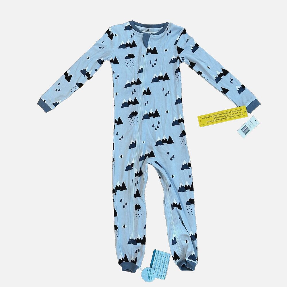 NEW Zippyjamz One Piece Zipper Pajamas Size 3T Little Adventurer Organic Cotton